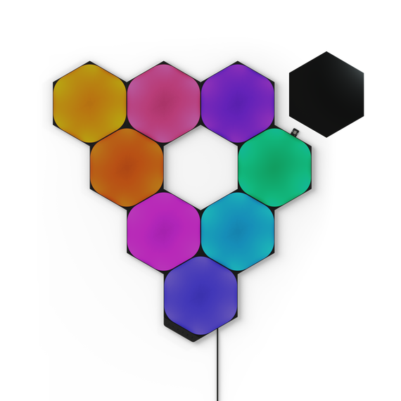 Умная система освещения Nanoleaf Shapes Ultra Black Hexagons Starter Kit, Apple Homekit - 9 шт., Питание: 220В, Количество панелей: 9, Цвет: Черный 