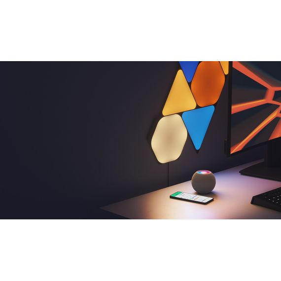 Розумна система освітлення Nanoleaf Shapes Ultra Black Hexagons Starter Kit, Apple Homekit - 9 шт., Живлення: 220В, Кількість панелей: 9, Колір: Черный, зображення 4