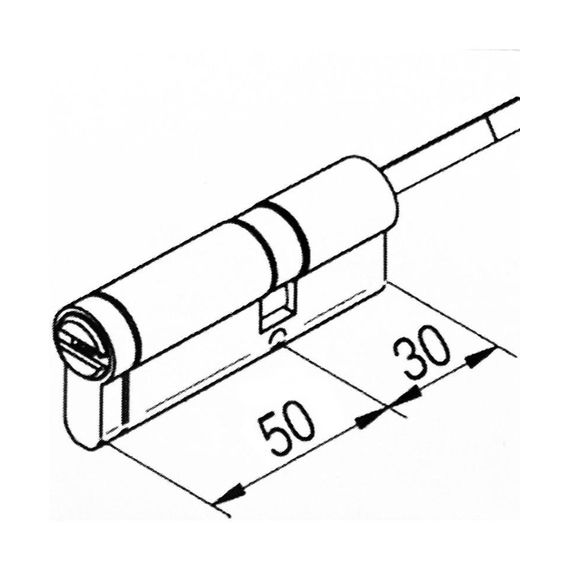 Циліндр Salto DCE3 для замка Danalock V3 50x30-55 мм — DCE35030NID5, зображення 2