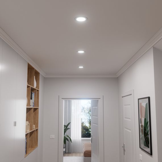Розумний стельовий світильник Nanoleaf Essentials Matter Smart Recessed Downlight, 6 Вт, 550 Lm, Apple Homekit, зображення 8 Розумний стельовий світильник Nanoleaf Essentials Matter Smart Recessed Downlight, 6 Вт, 550 Lm, Apple Homekit, зображення 8