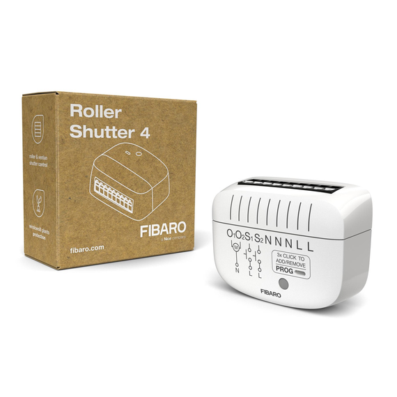 Модуль керування жалюзі/рольставнями/електрокарнизами FIBARO Roller Shutter 4 — FGR-224