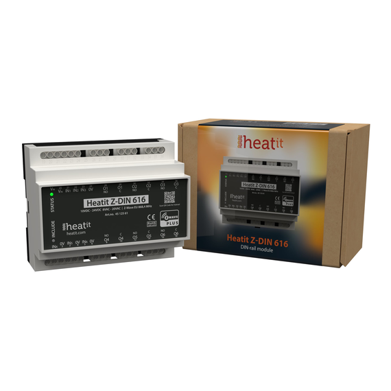 Реле на 6 каналів на DIN-рейку Heatit Z-DIN 616, зображення 6