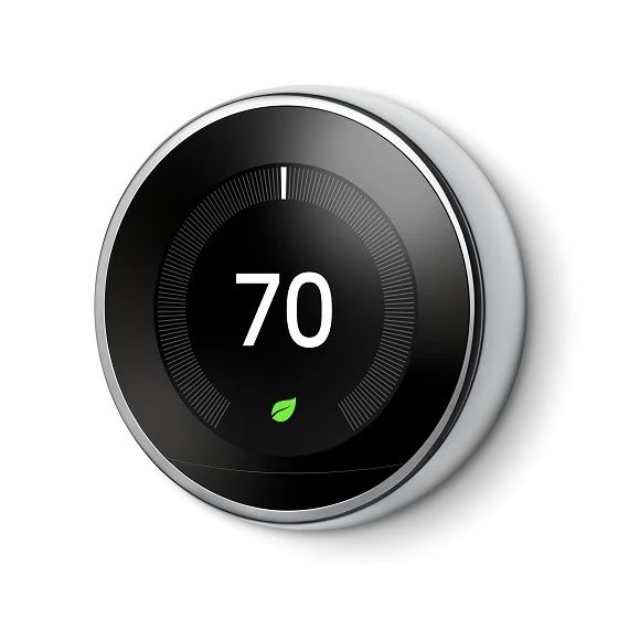 Термостат настінний Nest Learning Thermostat Gen3, Американська версія, Живлення: 24В, Колір: Металлик, зображення 2