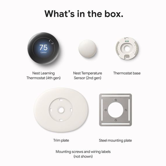 Термостат настінний Google Nest Learning Thermostat (4th Gen), Американська версія, Живлення: 24В, Колір: Черный, зображення 4