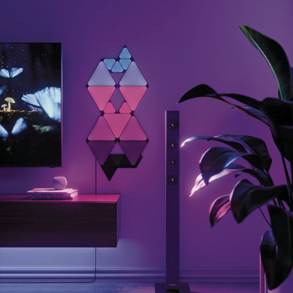 Додаткові панелі Nanoleaf Shapes Ultra Black Mini Triangles Expansion Pack, Apple Homekit - 10 шт., зображення 2