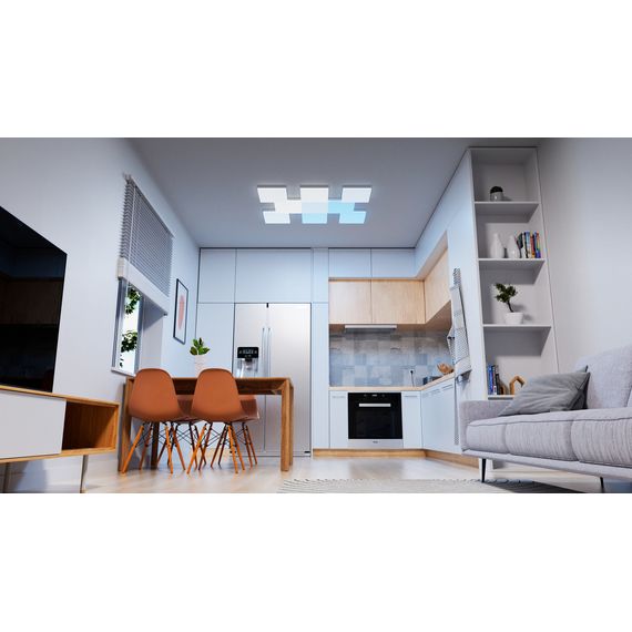 Розумний модульний стельовий світильник Nanoleaf Skylight Starter Kit — 3 шт., Apple Homekit, Живлення: 220В, Кількість панелей: 3, Колір: Белый, зображення 5