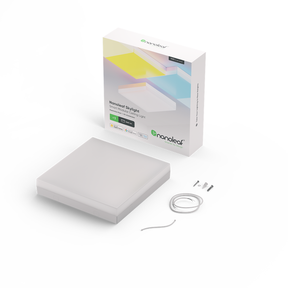 Додатковий розумний модульний стельовий світильник Nanoleaf Skylight Expansion Pack — 1 шт., Apple Homekit, Живлення: 220В, Кількість панелей: 1, Колір: Белый, зображення 2