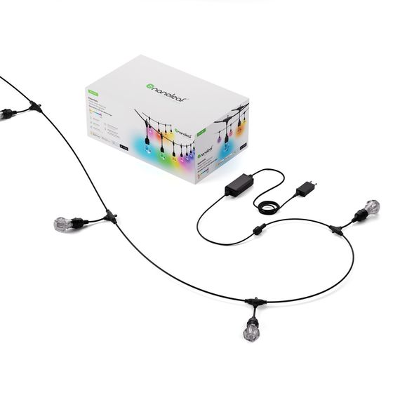 Вулична гірлянда Nanoleaf Smart Multicolor Outdoor String Lights Smarter Kit — 30 м, Matter, Homekit