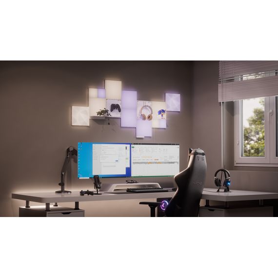 Умные световые панели Nanoleaf Blocks Combo XL с поддержкой HomeKit и Matter - 9 шт., Питание: 220В, Количество панелей: 9, Разновидность панелей: Набор, Тип набора: Основной, изображение 5