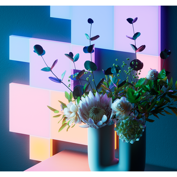 Умные световые панели Nanoleaf Blocks Squares Smarter Kit с поддержкой HomeKit и Matter - 6 шт., Питание: 220В, Количество панелей: 6, Разновидность панелей: Квадратные панели (Squares), Тип набора: Основной, изображение 6