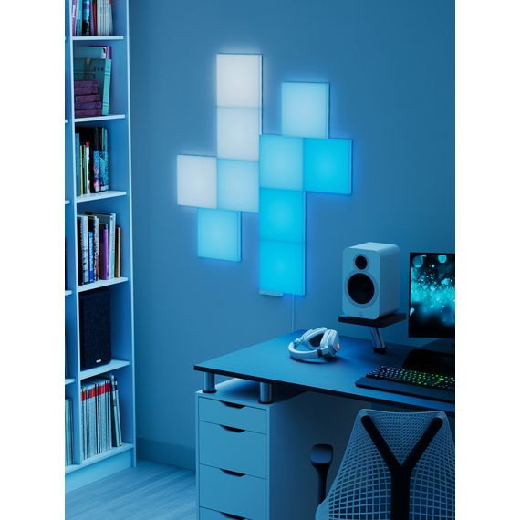 Дополнительный комплект панелей Nanoleaf Blocks Squares Add-On Kit с поддержкой HomeKit и Matter - 2 шт., Питание: 220В, Количество панелей: 2, Разновидность панелей: Квадратные панели (Squares), Тип набора: Дополнительный, изображение 3