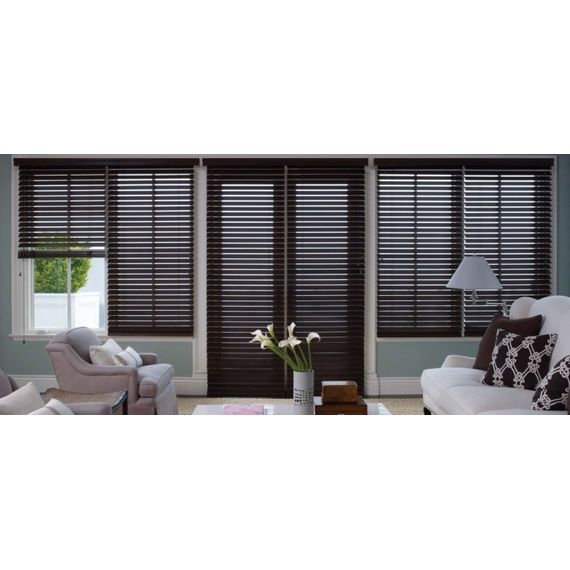 Дерев'яні жалюзі Basswood 25 мм з автоматикою Galaxy, 12 В, пульт радіо, зображення 2