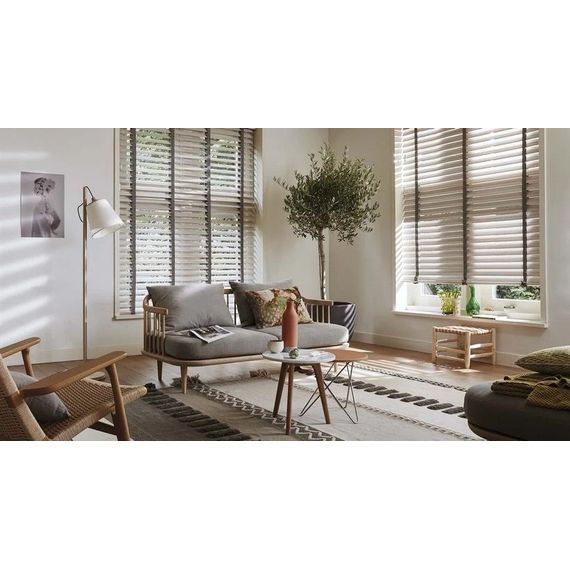 Дерев'яні жалюзі Basswood 25 мм з автоматикою Galaxy, 12 В, пульт радіо, зображення 3