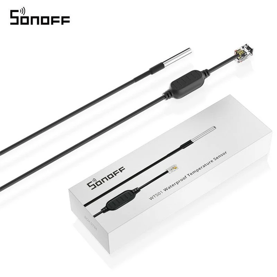 Датчик температуры водонепроницаемый Sonoff - WTS01, разъем RJ9, 1.5 м., для реле Sonoff TH Elite