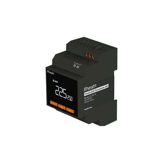 Термостат на DIN рейку Heatit DIN Thermostat, 16А, 3600 Вт, изображение 4