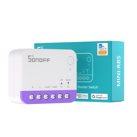 Умное Wi‑Fi реле Sonoff Mini‑RBS для управления шторами, жалюзи, карнизами и роллетами, с поддержкой Matter