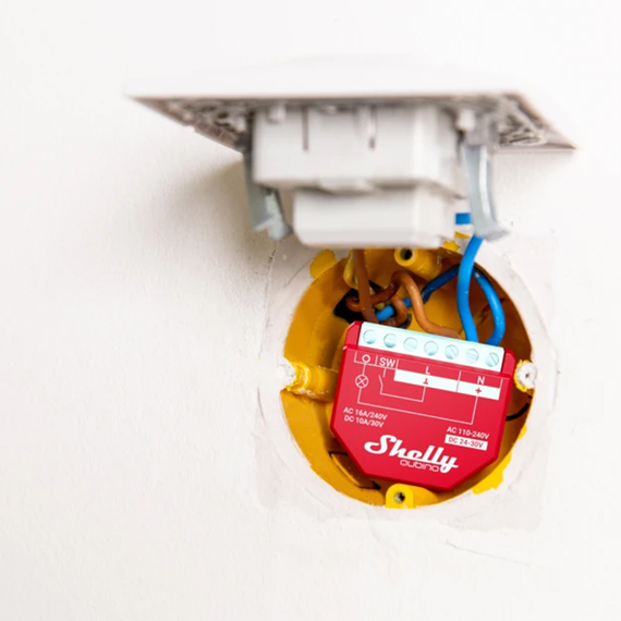 Вставное реле 1-канальное со счетчиком электроэнергии Shelly Qubino Wave 1PM Relay, 16А, 3600Вт., изображение 4