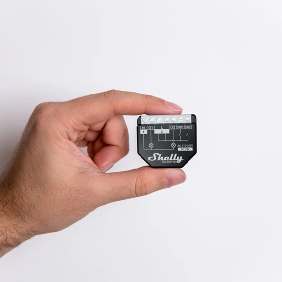 Вставное реле 2-канальное со счетчиком электроэнергии Shelly Qubino Wave 2PM, 2х10А, 2300Вт., изображение 6