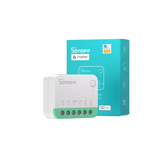 Одноканальне Wi-Fi смарт реле Sonoff MINIR4M, Matter, Apple Homekit, 10А, 2400 Вт