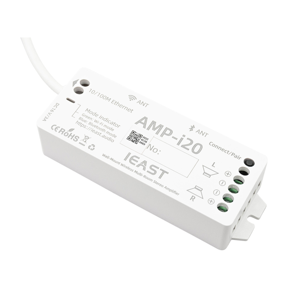 Бездротовий стерео підсилювач мультирум iEast AMP-i20, 2х20Вт, Wi-Fi, Bluetooth, Airplay, з підтримкою iOS та Android, зображення 4