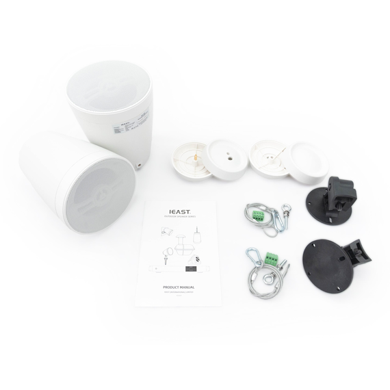 Настінна акустична система iEast GD-W4A (30 Вт, 100 В/8 Ом) — Двосмуговий сателіт, білий - 2 шт., зображення 10