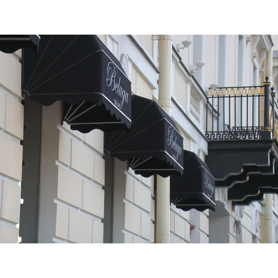 Ковшовая (корзинная) маркиза - Рекламный навес над окном и входом, изображение 3