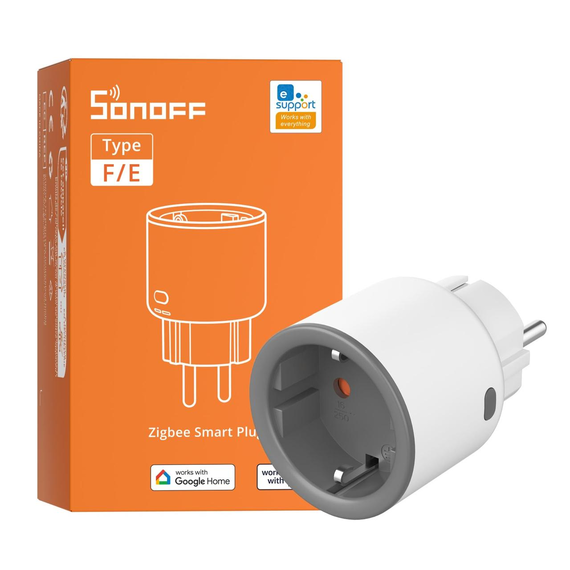 Розумна Zigbee розетка Sonoff S60ZBTPF EU, 16 А, 3600 Вт, з енергомоніторингом