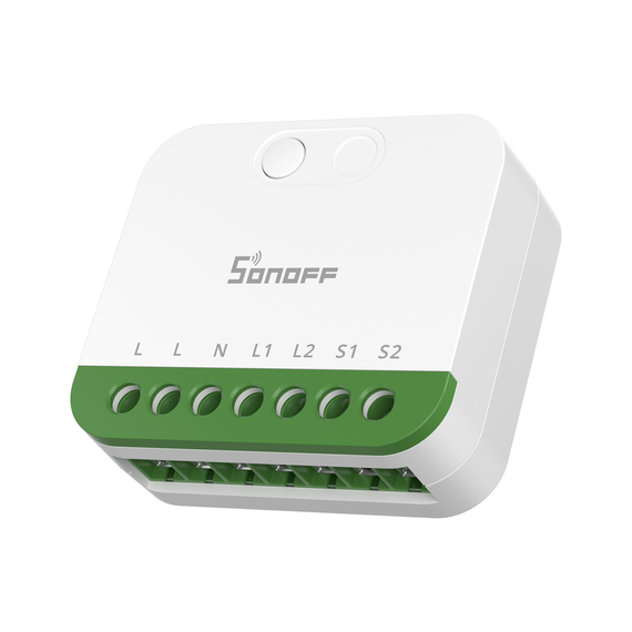 Двоканальне Wi-Fi смарт реле Sonoff Mini DUO 2-Gang, Matter, Apple Homekit, 220В, 2x10А, зображення 3