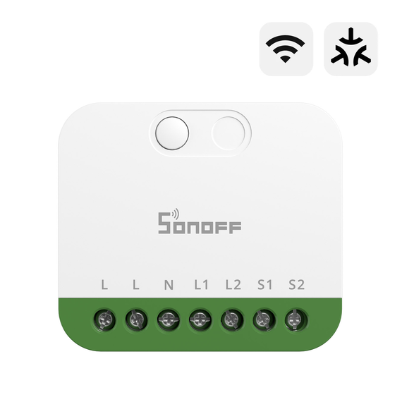 Двоканальне Wi-Fi смарт реле Sonoff Mini DUO 2-Gang, Matter, Apple Homekit, 220В, 2x10А, зображення 4