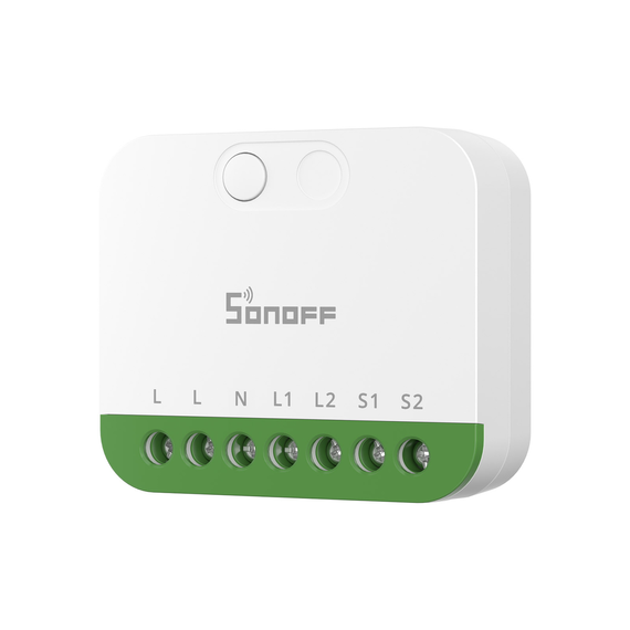 Двоканальне Wi-Fi смарт реле Sonoff Mini DUO 2-Gang, Matter, Apple Homekit, 220В, 2x10А, зображення 2