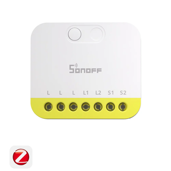 Двоканальне Zigbee смарт реле Sonoff Mini DUO-L, 220 В, 2x8А, без нейтралі, зображення 2