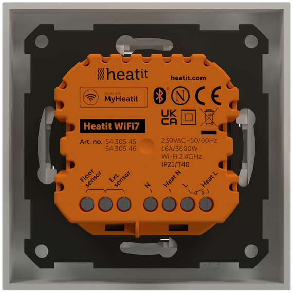 Wi-Fi термостат теплого пола со счетчиком электроэнергии Heatit WiFi7, Питание: 220В, Цвет: Белый , изображение 10