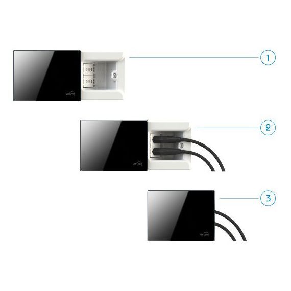 Розетка Vitrum скрытая европейский стандарт, изображение 3 Розетка Vitrum скрытая европейский стандарт, изображение 3