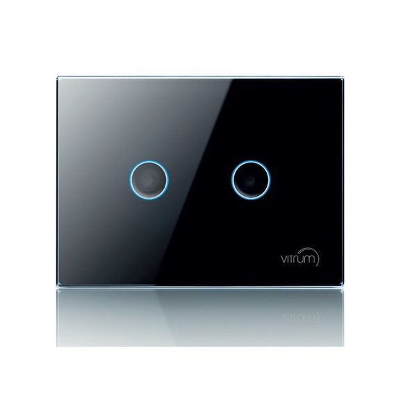 Сенсорний вимикач Vitrum 2-канальний, KNX, європейський стандарт, Кількість каналів: 2, стандарт вимикача: Европейский, Тип механізму вимикача: Реле