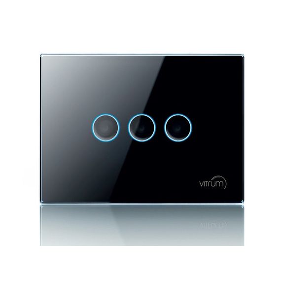 Сенсорний вимикач Vitrum 3-канальний, KNX, європейський стандарт, Кількість каналів: 3, стандарт вимикача: Европейский, Тип механізму вимикача: Реле