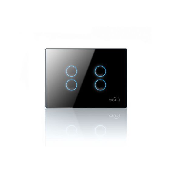 Сенсорний вимикач Vitrum 4-канальний, KNX, європейський стандарт, Кількість каналів: 4, стандарт вимикача: Европейский, Тип механізму вимикача: Реле