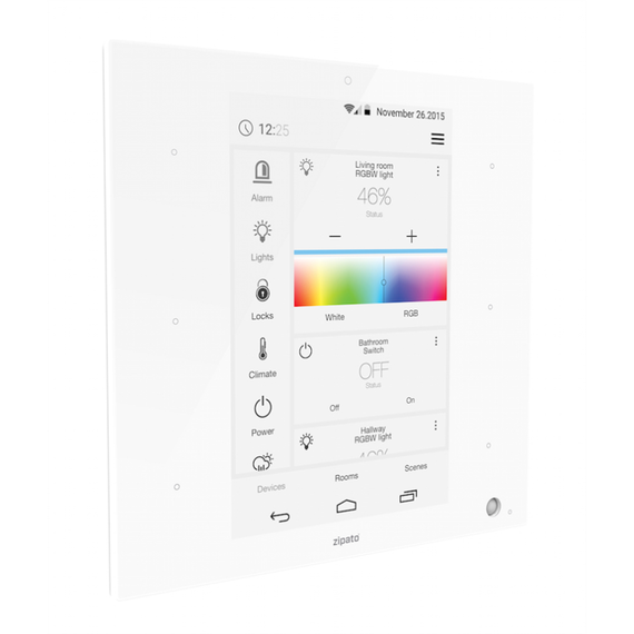 Контролер Z-Wave + Zigbee Gateway ZipaTile black від Zipato - ZIPETILE-B, Живлення: 5В, Колір: Белый